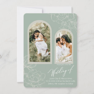 Invitación a la boda de diseño del Arco de Boho Sa