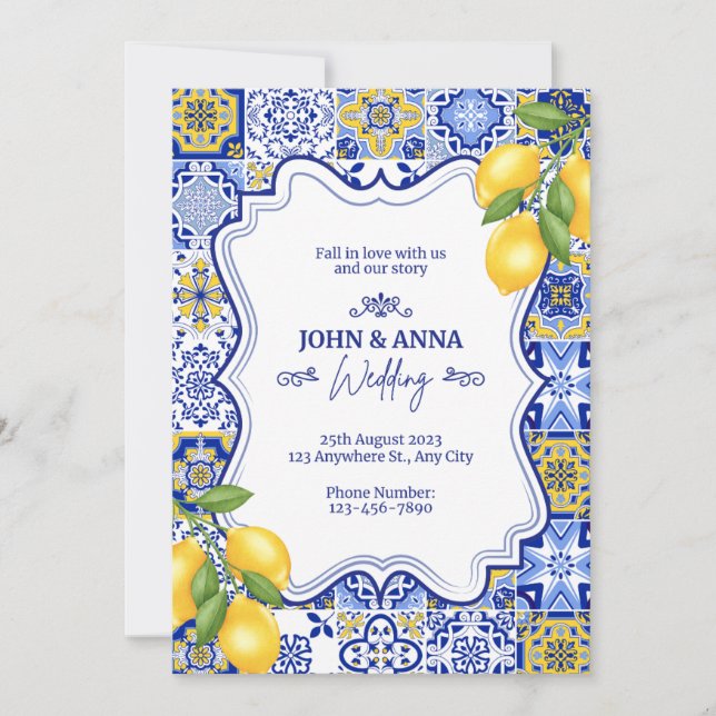 Invitación a la boda de diseño indio (Anverso)