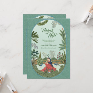 Invitación a la boda de diseño mogol
