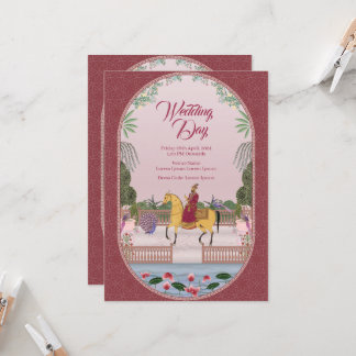 Invitación a la boda de diseño mogol