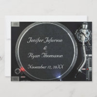 Invitación a la boda de DJ Turntable