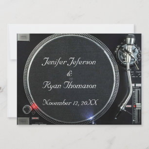Invitación a la boda de DJ Turntable