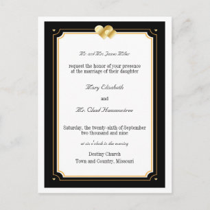 Invitación a la boda de doble corazón