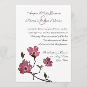 Invitación a la boda de Dogwood