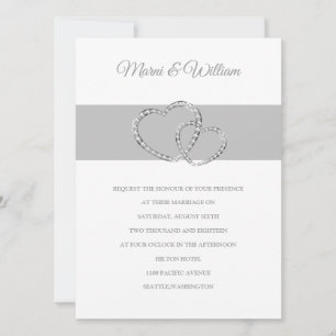 Invitación a la boda de dos corazones