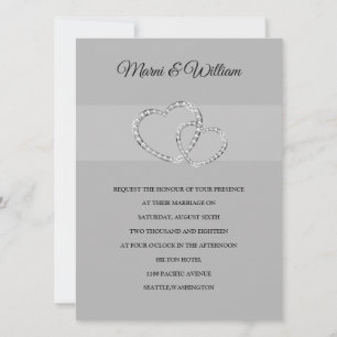 Invitación a la boda de dos corazones