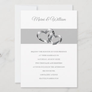 Invitación a la boda de dos corazones