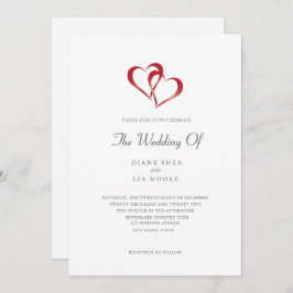 Invitación a la boda de dos corazones