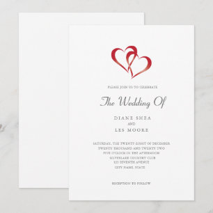 Invitación a la boda de dos corazones