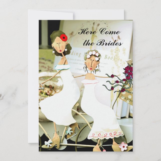 Invitación a la boda de dos novias (Anverso)