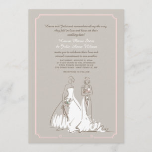 Invitación a la boda de dos novias