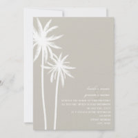 Invitación a la boda de dos palmeras - Novia y Gro