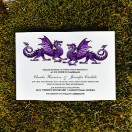 Invitación a la Boda de Dragón Purple Elegant