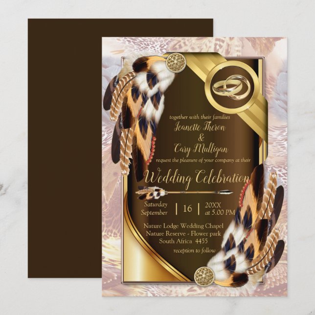 Invitación a la boda de Dream Catcher (Anverso / Reverso)