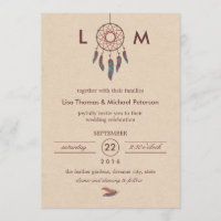 Invitación a la boda de Dream Catcher