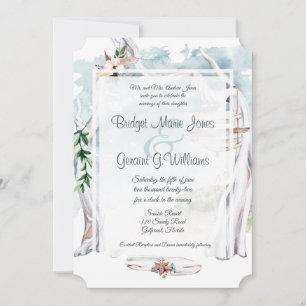 Invitación a la boda de Driftwood Arbor Beach