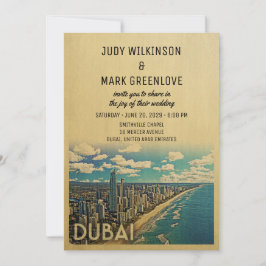 Invitación a la boda de Dubai