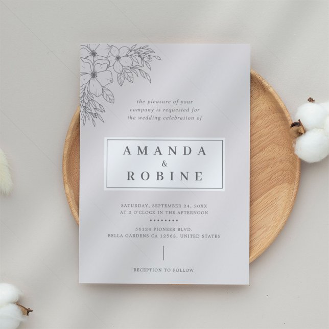 Invitación a la boda de Dusty Mauve (Subido por el creador)