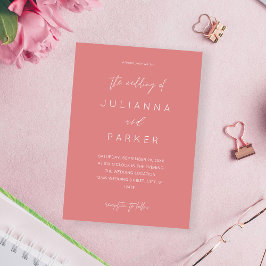 Invitación a la boda de Dusty Pink MOD