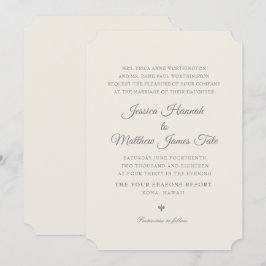 Invitación a la boda de Ecru