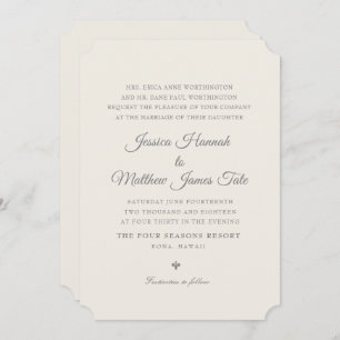 Invitación a la boda de Ecru