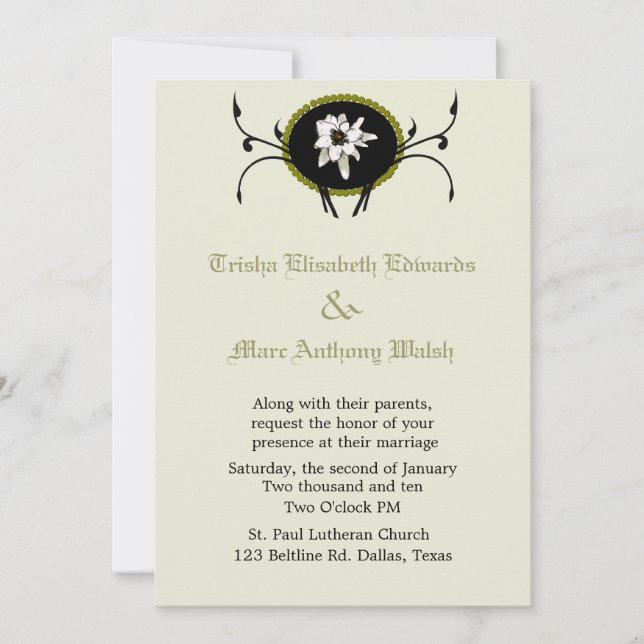 Invitación a la boda de Edelweiss (Anverso)