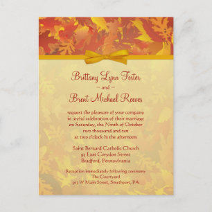 Invitación a la boda de ejemplo - Niebla de otoño