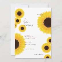 Invitación a la boda de Elebant Sunflowers