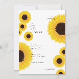 Invitación a la boda de Elebant Sunflowers