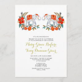 Invitación a la boda de elefantes indios