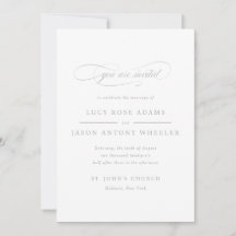 Invitación a la boda de elegancia de guiones clási
