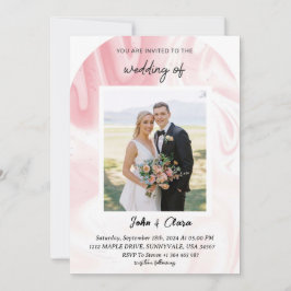 Invitación a la boda de elegancia de Rubor