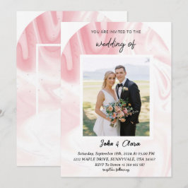 Invitación a la boda de elegancia de Rubor
