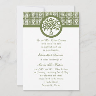 Invitación a la boda de Emblema de Olive Tree