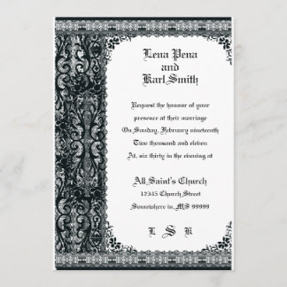 Invitación a la boda de encaje
