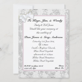 Invitación a la boda de encaje