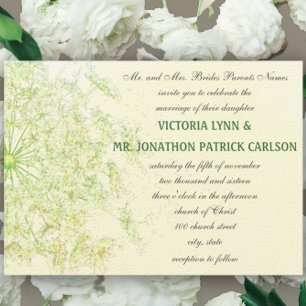 Invitación a la boda de encaje de la Reina Ana