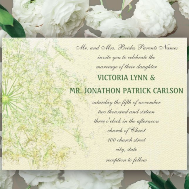 Invitación a la boda de encaje de la Reina Ana (Subido por el creador)