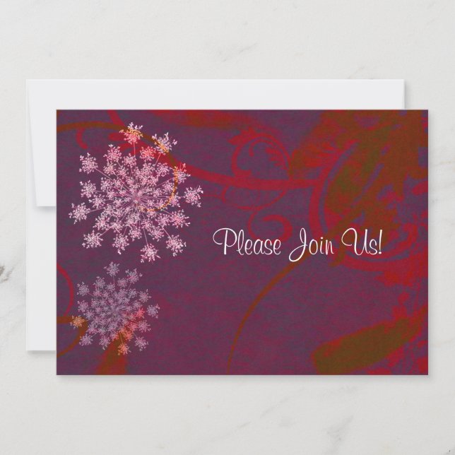 Invitación a la boda de encaje de la Reina Ana (Anverso)