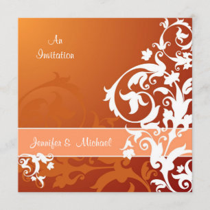 Invitación a la boda de encaje de otoño