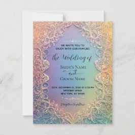 Invitación a la boda de encaje delgada