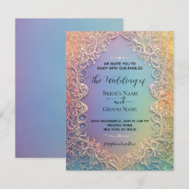 Invitación a la boda de encaje delgada