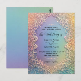 Invitación a la boda de encaje delgada