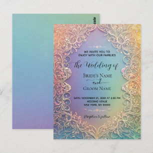 Invitación a la boda de encaje delgada
