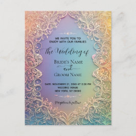 Invitación a la boda de encaje delgada