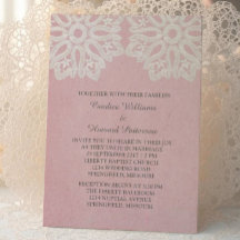 Invitación a la boda de encaje elegante rosa
