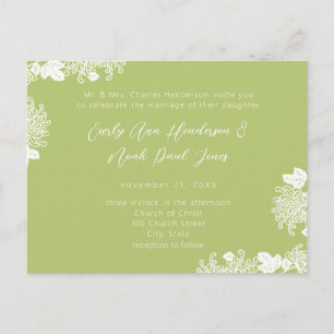 Invitación a la boda de encantamiento verde