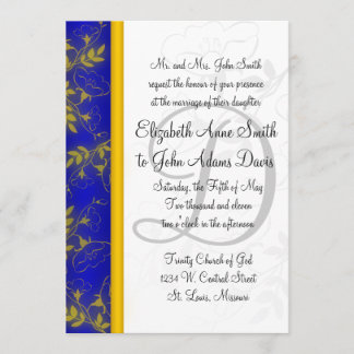 Invitación a la boda de escape azul