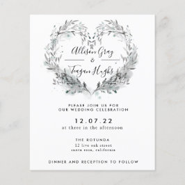 Invitación a la boda de escarcha | Folleto presupu