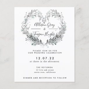 Invitación a la boda de escarcha   Folleto presupu
